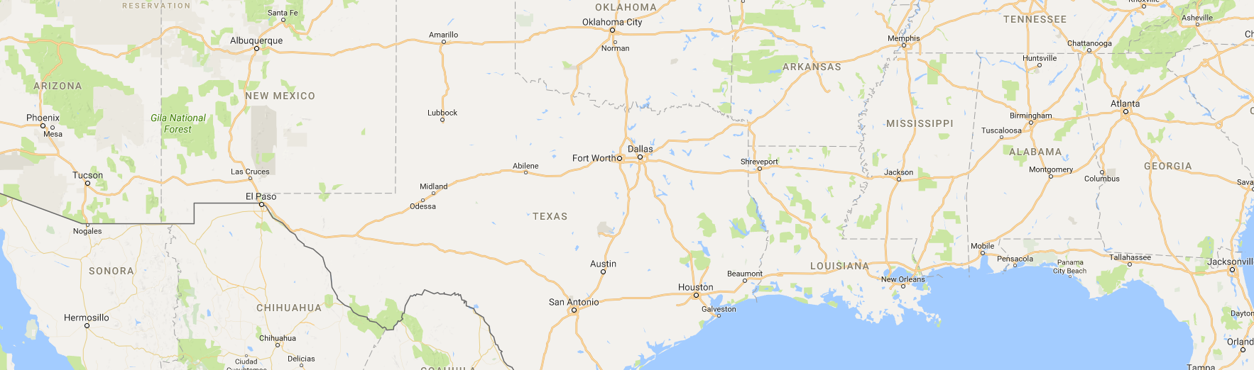 Texas and southern United States